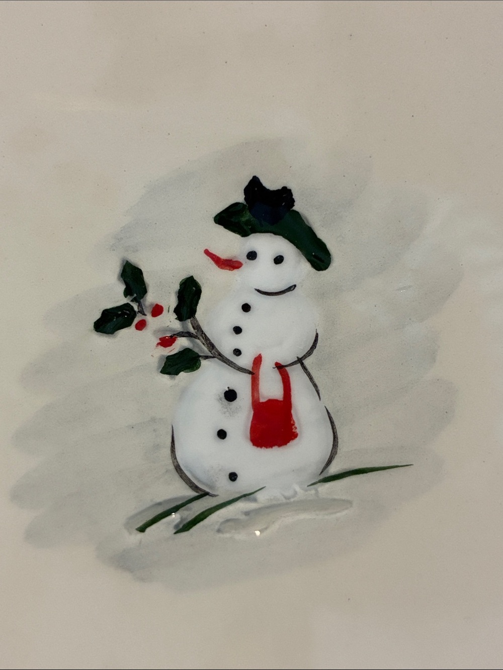 William Sonoma Snowman Plates, Set of Six, New in Box